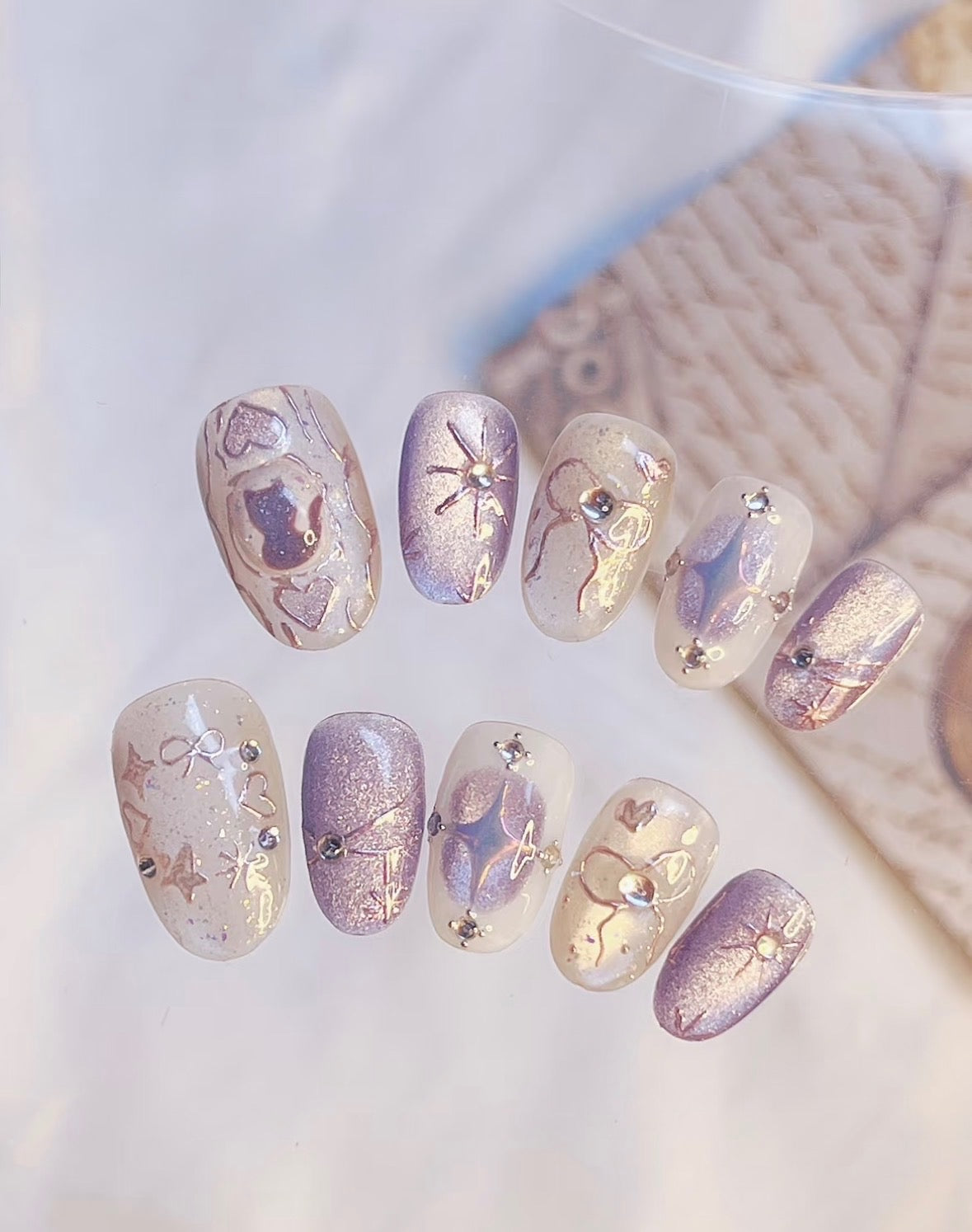 Purple Galaxy Nails [Handmade]