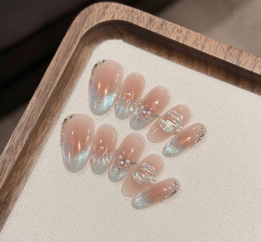 Pearl Aura Nails [Handmade]