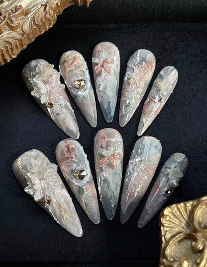 Ethereal Angel Nails [Handmade]